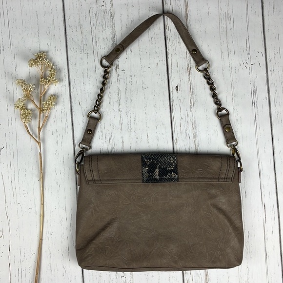 Kate Landry Taupe Snakeskin Details
Shoulder Purse - Picture 2 of 14